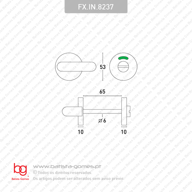 Fecho WC com indicador - INOX 304